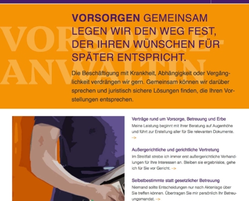 Screendesign - Landingpage