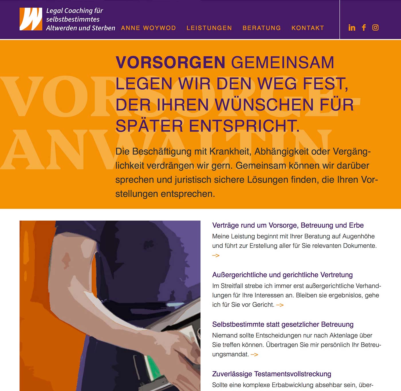 Screendesign - Landingpage